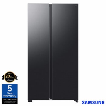 Samsung Series 6, SpaceMax RS70F65QEFEU Side by Side Fridge Freezer, E Rated in Black