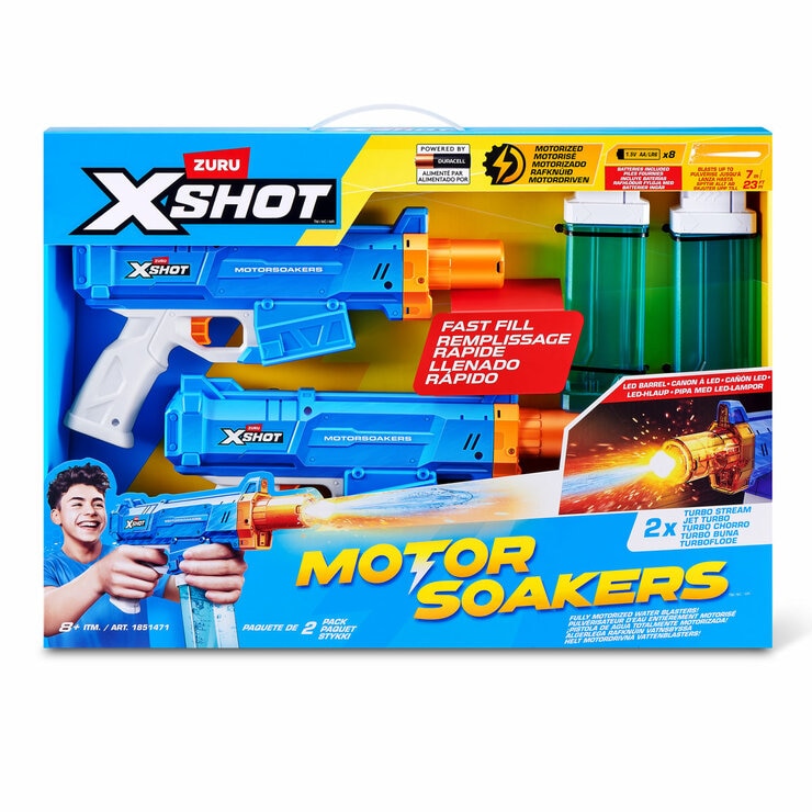 XSHOT Water Turbo Stream Motor Soaker 2-Pack by ZURU (8+ Years)