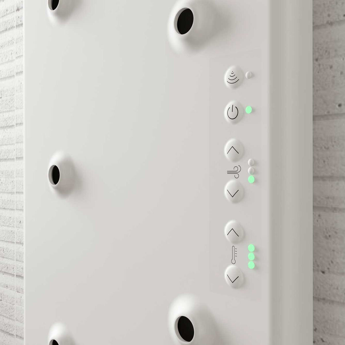 Close up lifestyle image of dryer showcasing controls