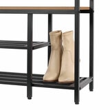 Neatfreak Wood Top Shoe Storage Bench Neatfreak Wood Top Shoe Storage Bench