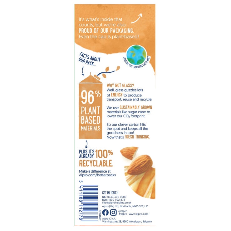 Alpro Almond No Sugars, 3 x 1L