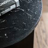 Gallery Amalfi Black Marble Side Table