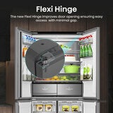Hisense KitchenFit RQ768N4GVE, Non Plumbed Multidoor Fridge Freezer, E Rated In Silver Glass Hisense KitchenFit RQ768N4GVE, Non Plumbed Multidoor Fridge Freezer, E Rated In Silver Glass