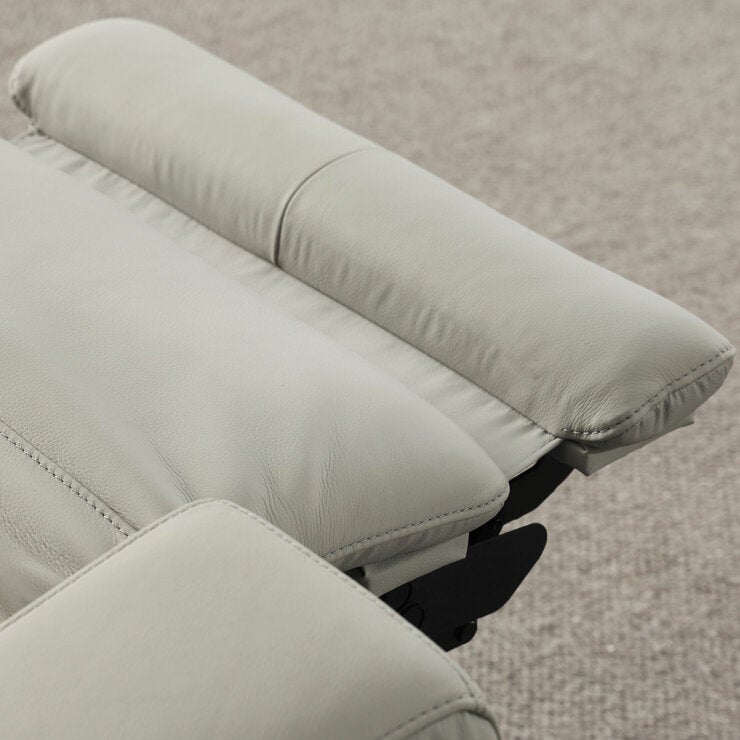 Simon Li Wren Light Grey Leather Power Reclining Armchair with Power Headrest Simon Li Wren Light Grey Leather Power Reclining Armchair with Power Headrest