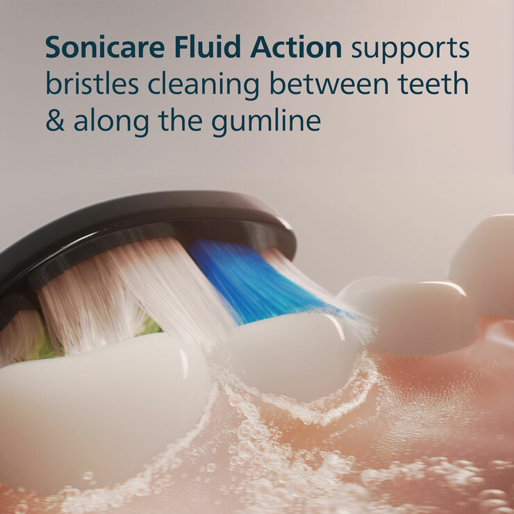 Philips Brush Head 6 Pack in White with sonicare fluid action