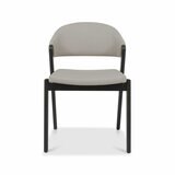 Bentley Designs Camden Peppercorn Light Grey Leather Dining Chair, 2 Pack