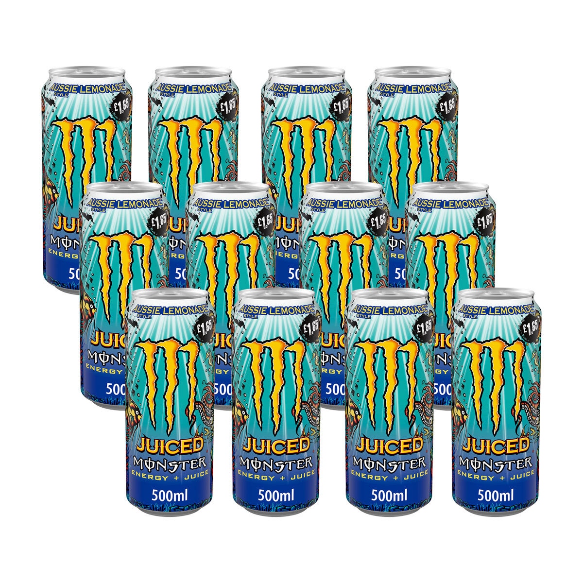Monster Aussie Lemonade PMP £1.65, 12 x 500ml