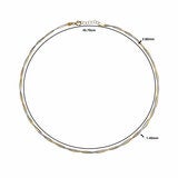 14ct Yellow & White Gold Two Tone Twisted Necklace