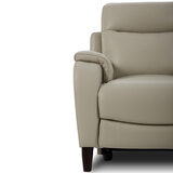 Gilman Creek Barrett 3 Seater Light Grey Leather Power Reclining Sofa with Power Headrests