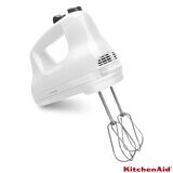 Side profile of KItchen Classic 5 Speed Hand Mixer White
