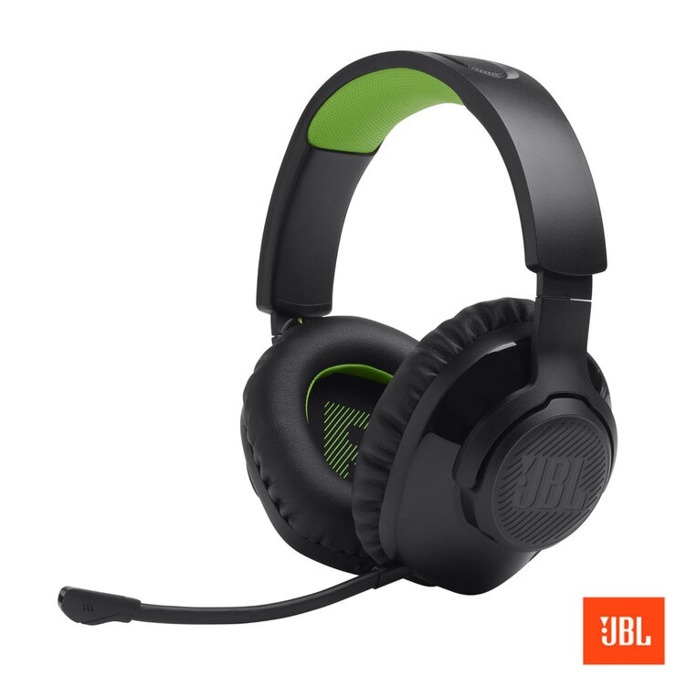JBL Quantum 360X Wireless Headset for PS4, PS5, Xbox, PC, Switch in Black & Green