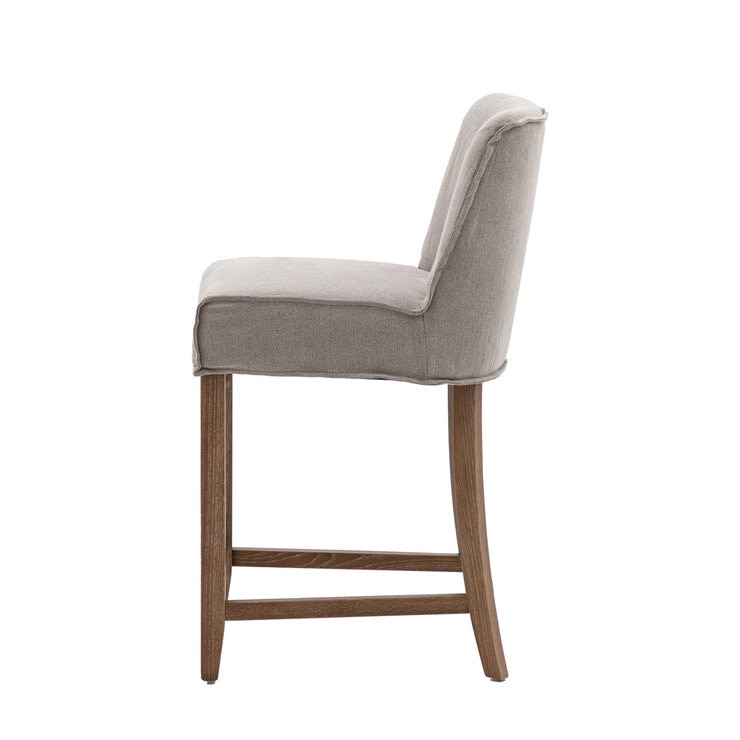Tarnby Grey Linen Barstool 2pk