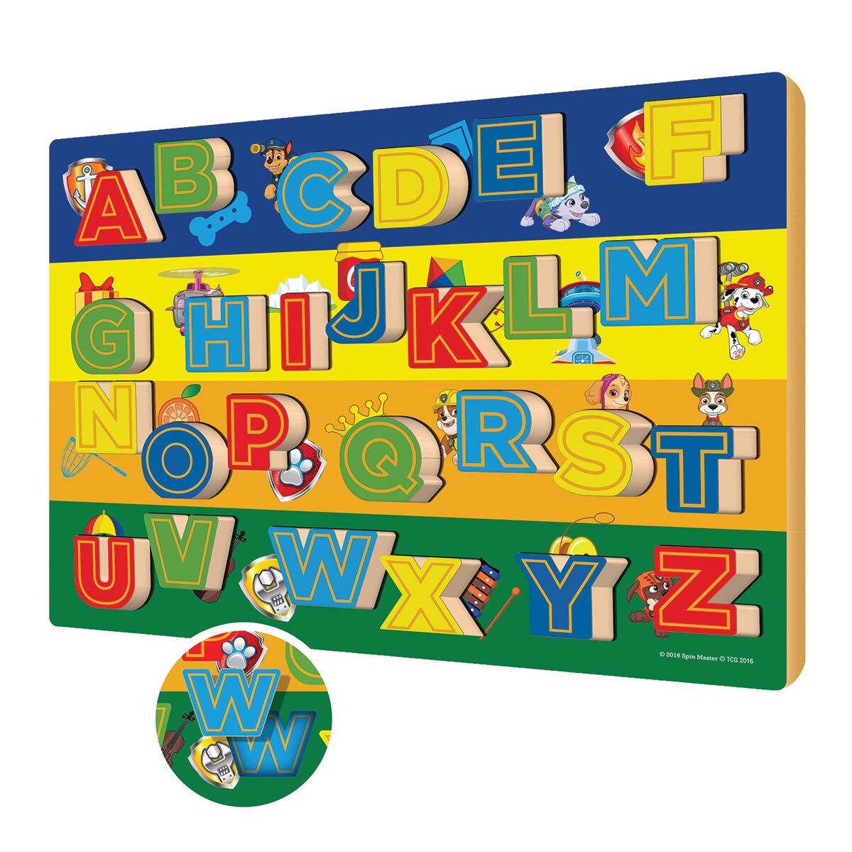 Paw patrol wooden alphabet