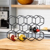 Evergreen 11 Bottle Wine Rack in Black