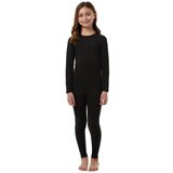32 Heat Kids Plush Base Layer Set in Black
