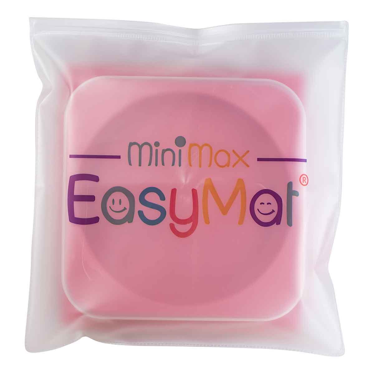 EasyTots EasyMat MiniMax Open Suction Weaning Plate in Pink