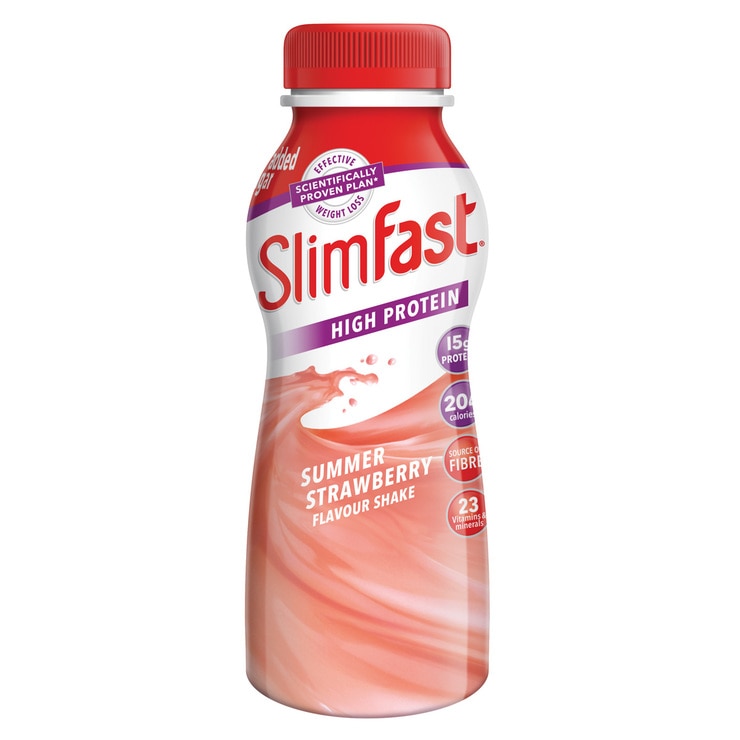SlimFast Summer Strawberry Meal Replacement Shakes, 18 x 325ml Costco UK