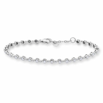 1.50ctw Round Brilliant Cut Diamond Bracelet, 18ct White Gold