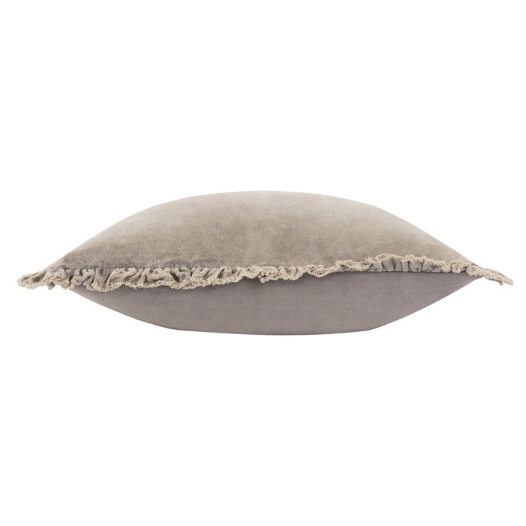 Furn Bertie Velvet Feather Fill Cushion 2 Pack in Taupe, 45 x 45 cm