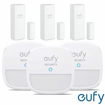 eufy Alarm Accessories Kit, x3 Motion Sensors and x3 Entry Sensors - No Monthly Fees