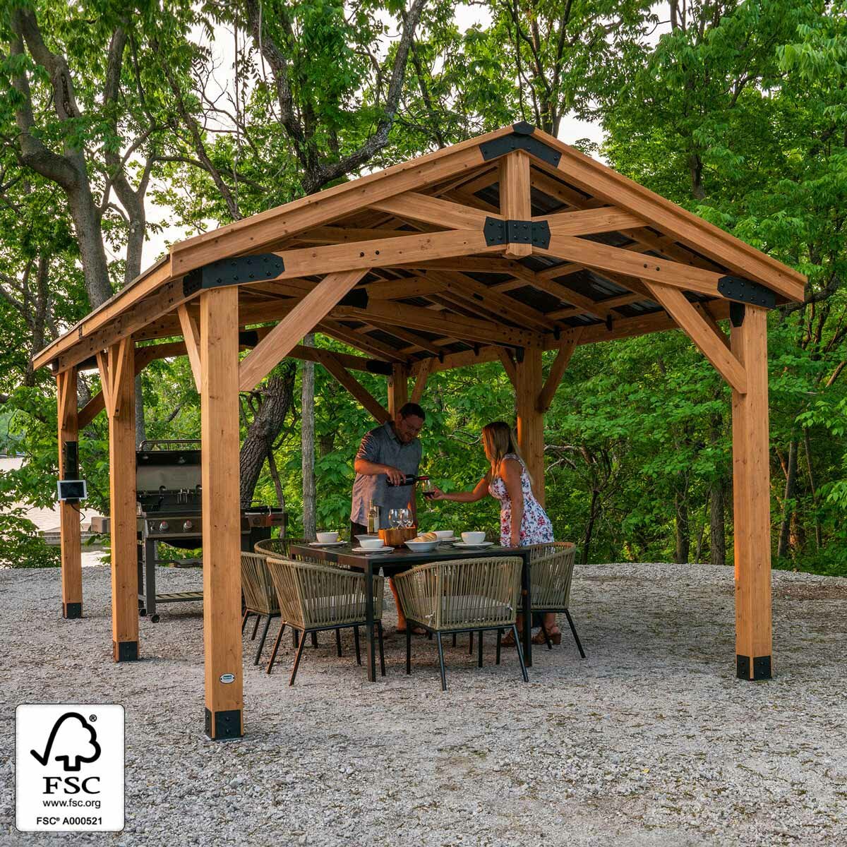 Backyard Discovery Norwood 20ft x 12ft (6.1 x 3.7m) Wooden Gazebo