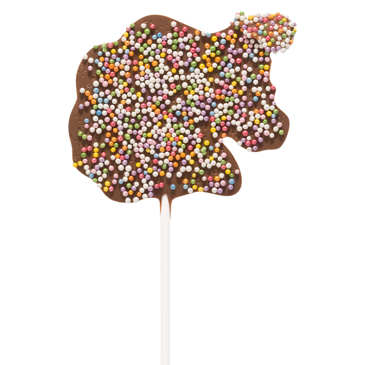 One reverse view of Lollipop with sprinkles