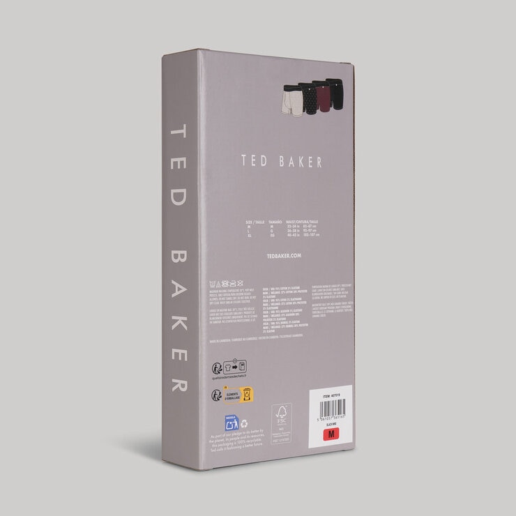 Ted Baker Men's Boxers, 4 Pack in Black