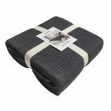 Safdie Cotton Blend Grey Jersey Blanket, 224 x 234 cm Safdie Cotton Blend Grey Jersey Blanket, 224 x 234 cm