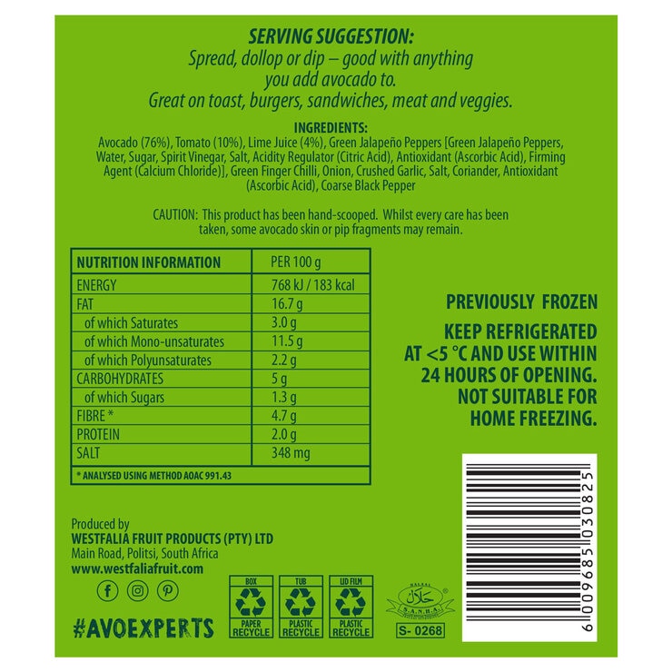Westfalia Fruit Chunky Guacamole, 2 x 400g