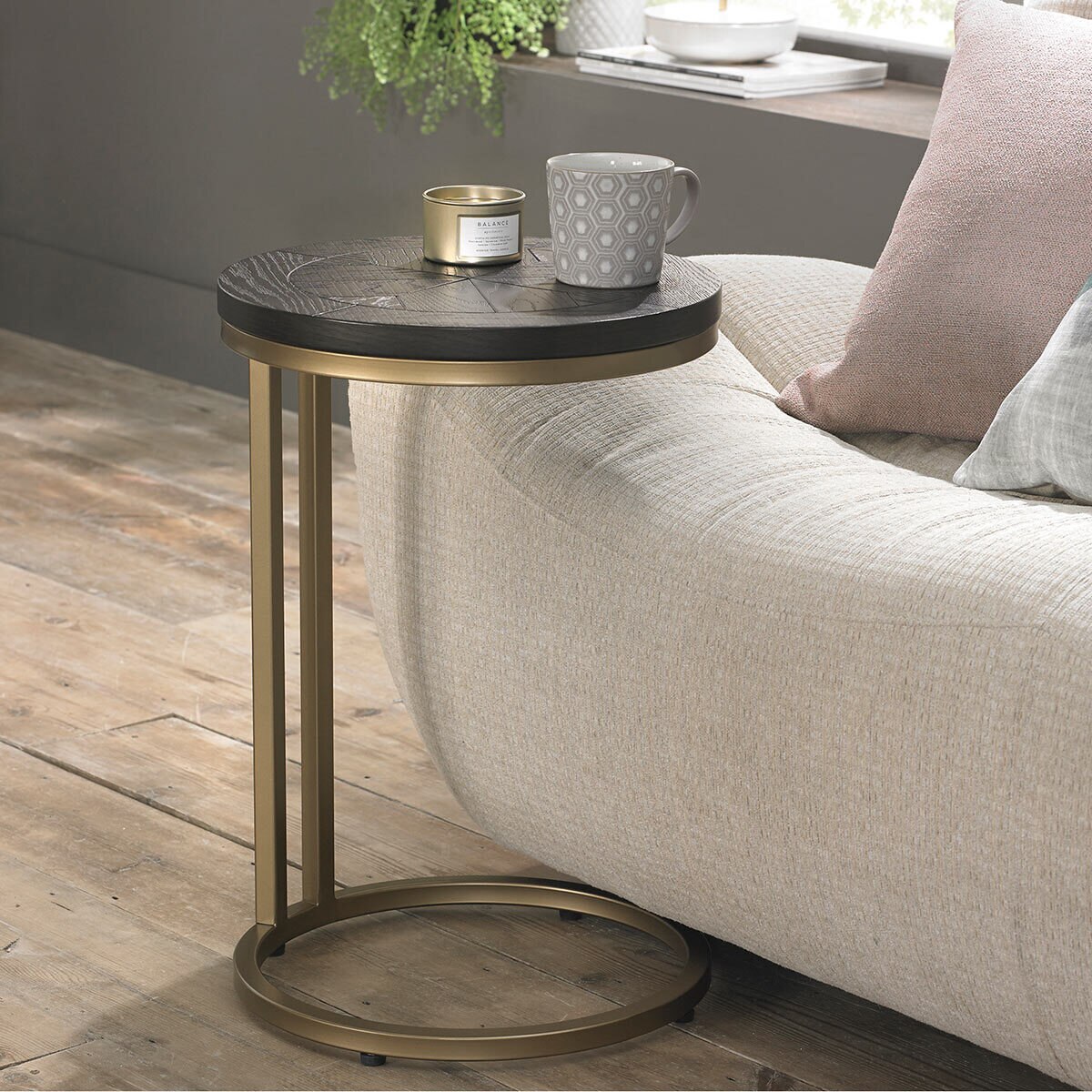Bentley Designs Rio Peppercorn Ash Round Sofa Table Costco UK