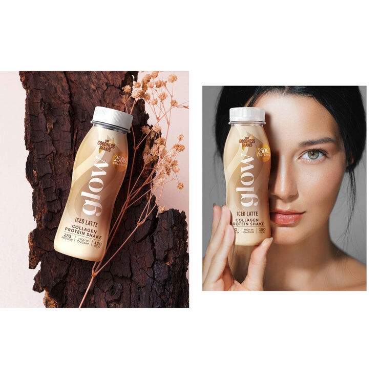 Glow Collagen Protein Shakes Iced Latte