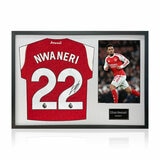 Ethan Nwaneri Arsenal Signed Framed Shirt