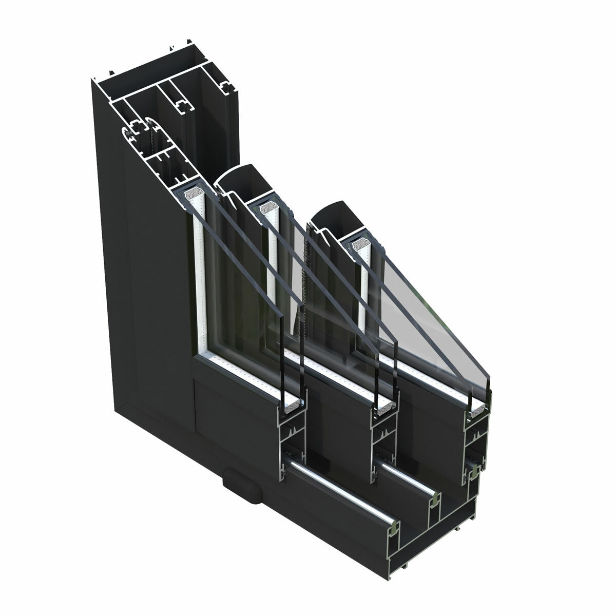 Palmako Lea 44mm Wooden Log Cabin in Dark Grey 14ft 7" x 10ft 8" (4.5m x 3.3m)