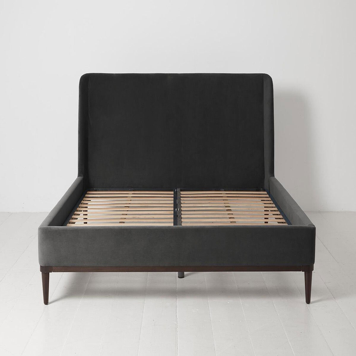 Swyft Bed 02 Charcoal Grey Velvet Bed Frame, Super King