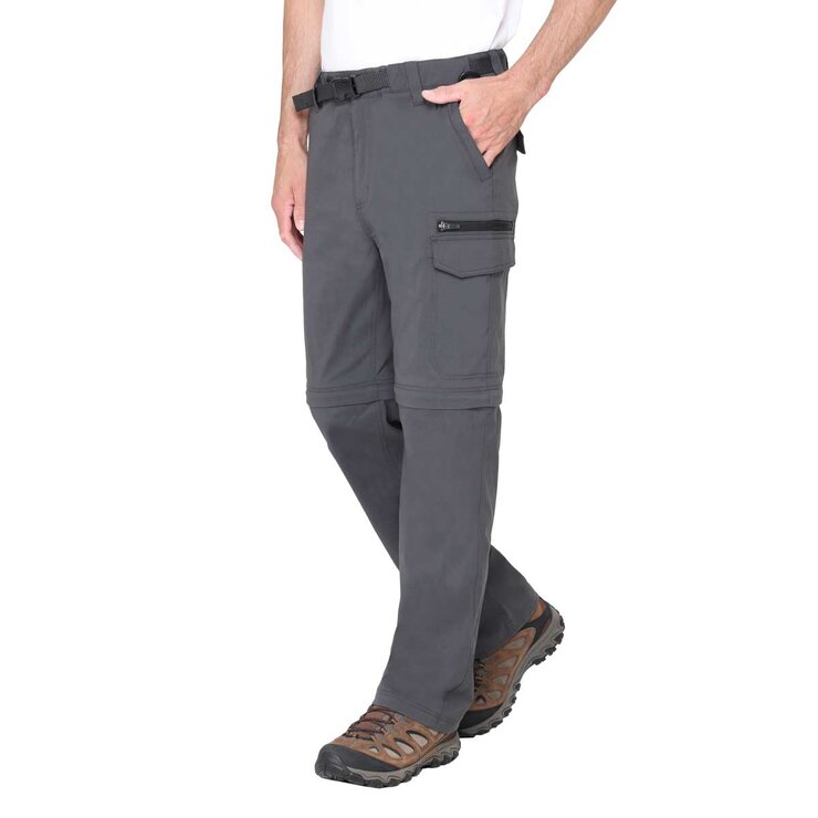 BC Clothing Men's Convertible Pant in Charcoal