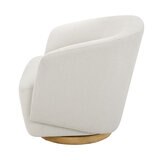 Henredon Murphy Cream Fabric Swivel Chair