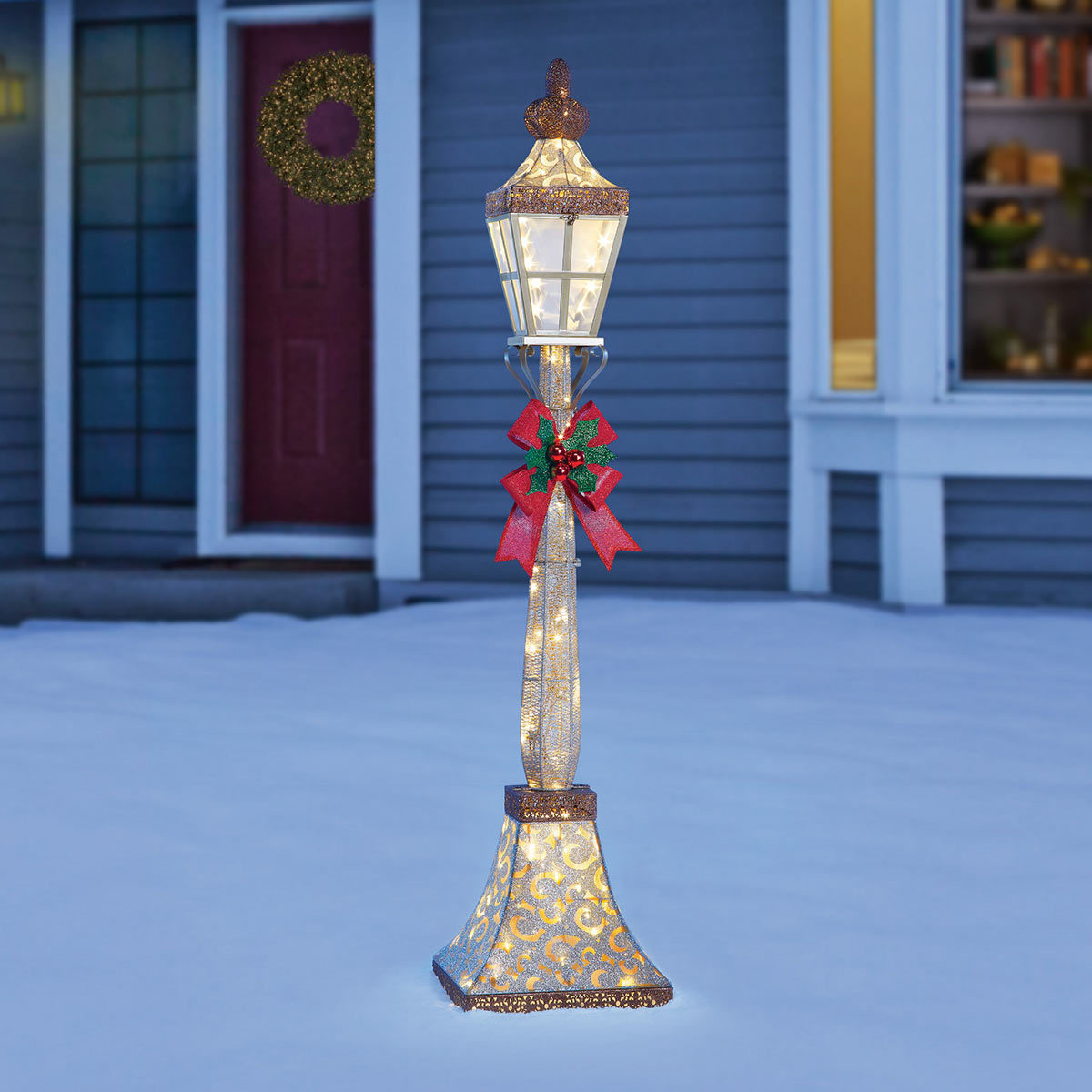 Led Street lamp on realistic background