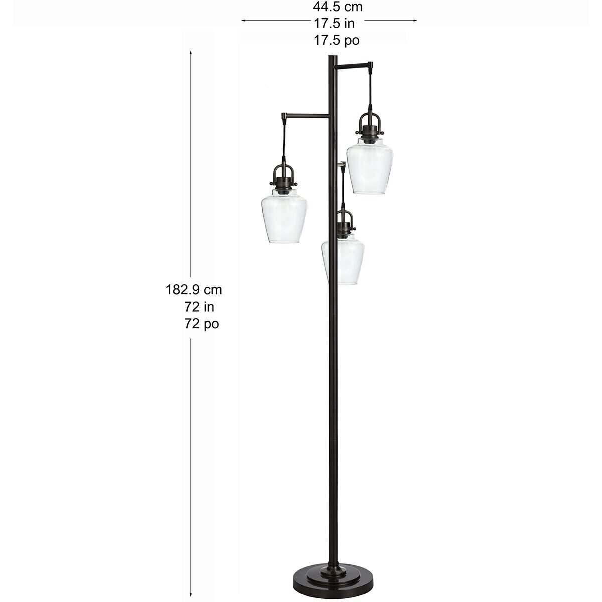 Stylecraft Basia 3 Arm Nickel Floor Lamp Costco UK