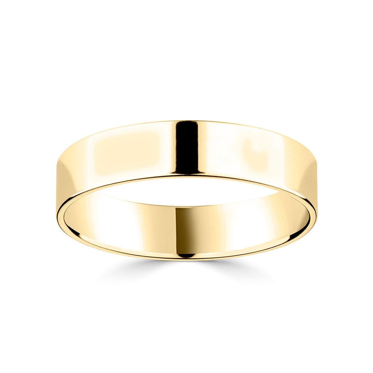 5.0mm Basic Light Court Wedding band. 18ct Yellow Gold