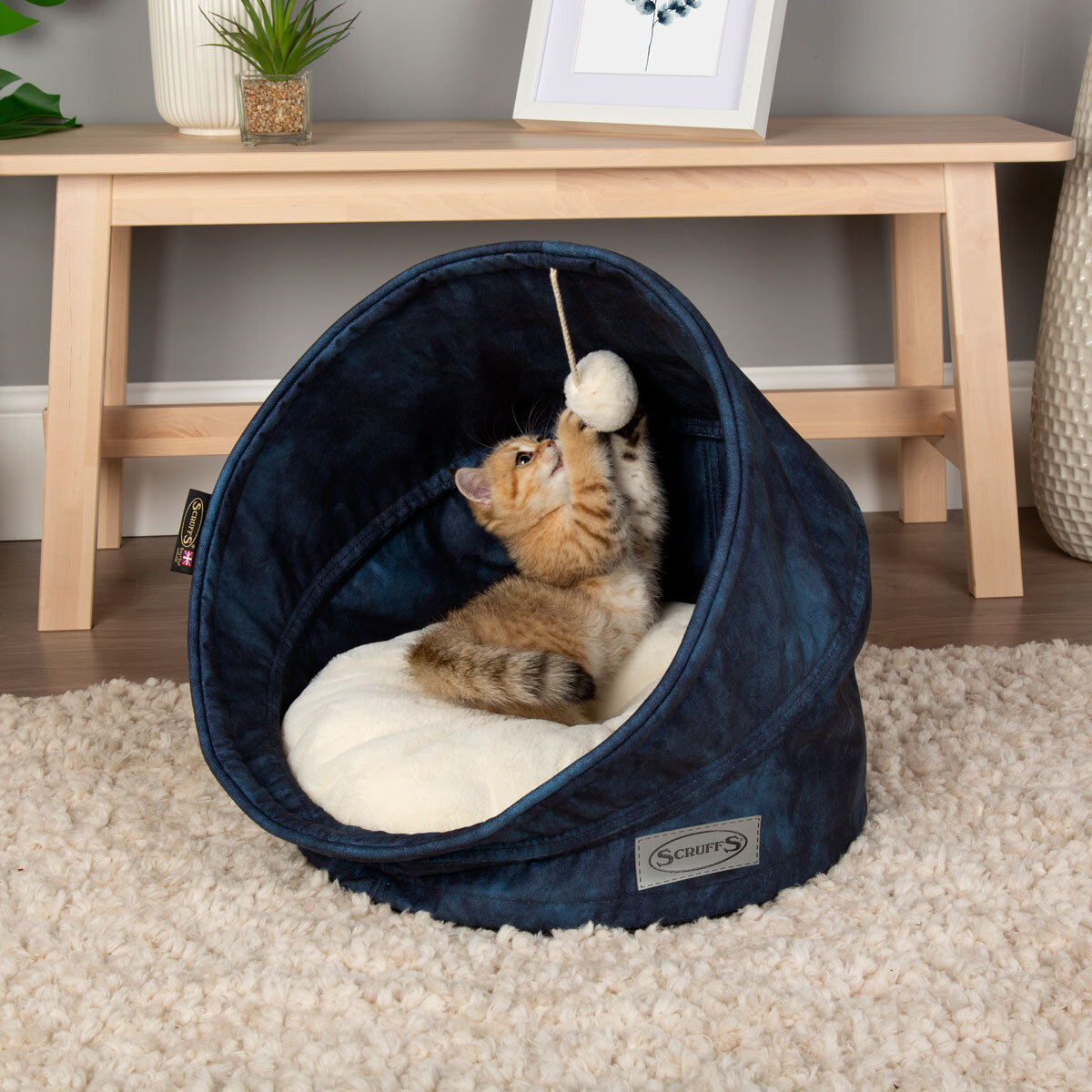 Cat Playing in Bed