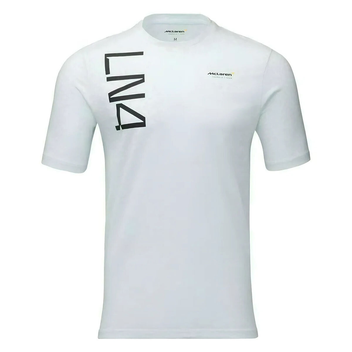 McLaren F1 Team Men's Driver Lando Norris LN4 Core White T-shirt, Size Small