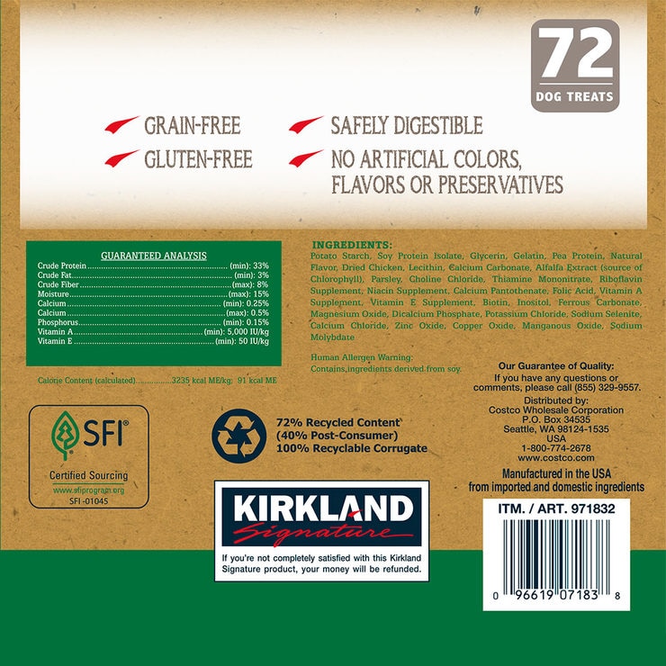 Kirkland Signature Dental Chews Dog Treats, 72 Pack Costco UK