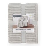 Casual Living Textured Plush Throw in Grey, 127 x 177 cm