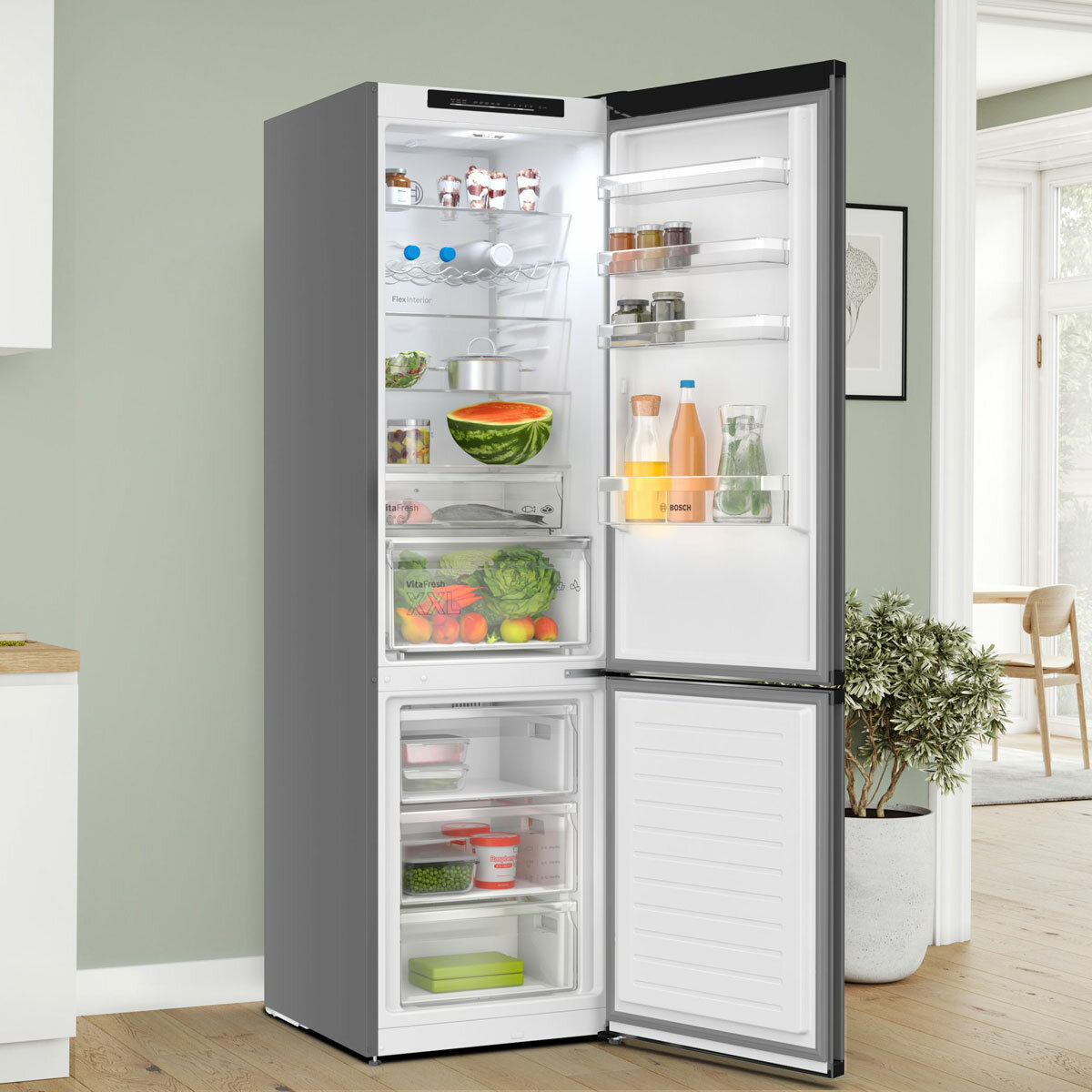 Bosch KGN39OCAFG Fridge Freezer, A Rated in Grey Bosch KGN39OCAFG Fridge Freezer, A Rated in Grey