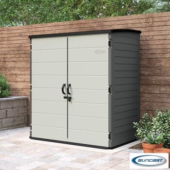 Suncast 5ft 11" x 3ft 8" (1.8 x 1.1m) Vertical 3,000 Litre Modern Storage Shed