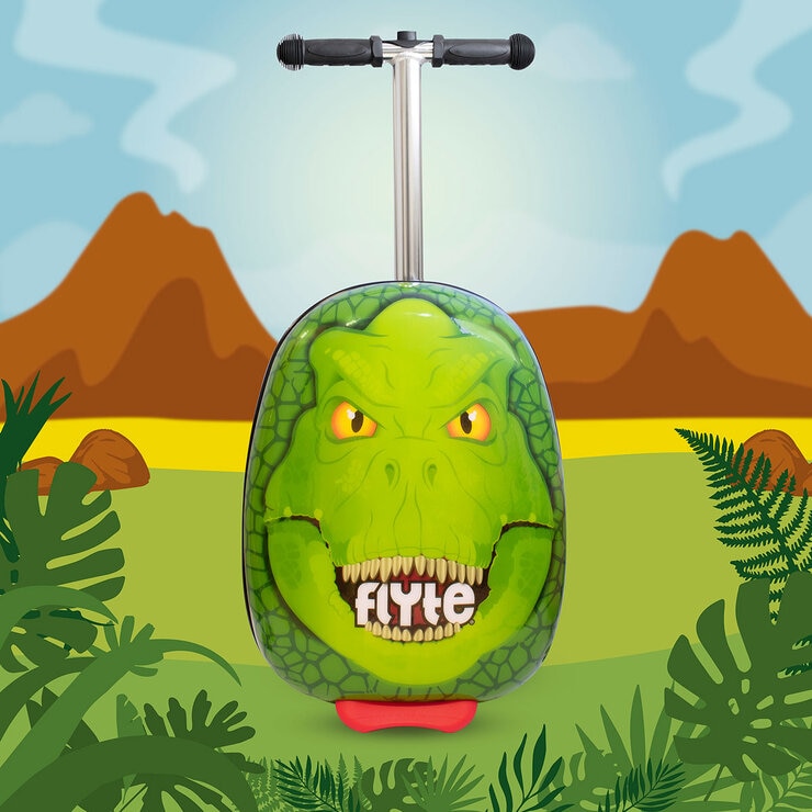 Zinc Flyte Midi 18" Scooter Suitcase, Darwin the Dinosaur