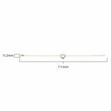 14ct Yellow Gold Heart Shaped Bracelet