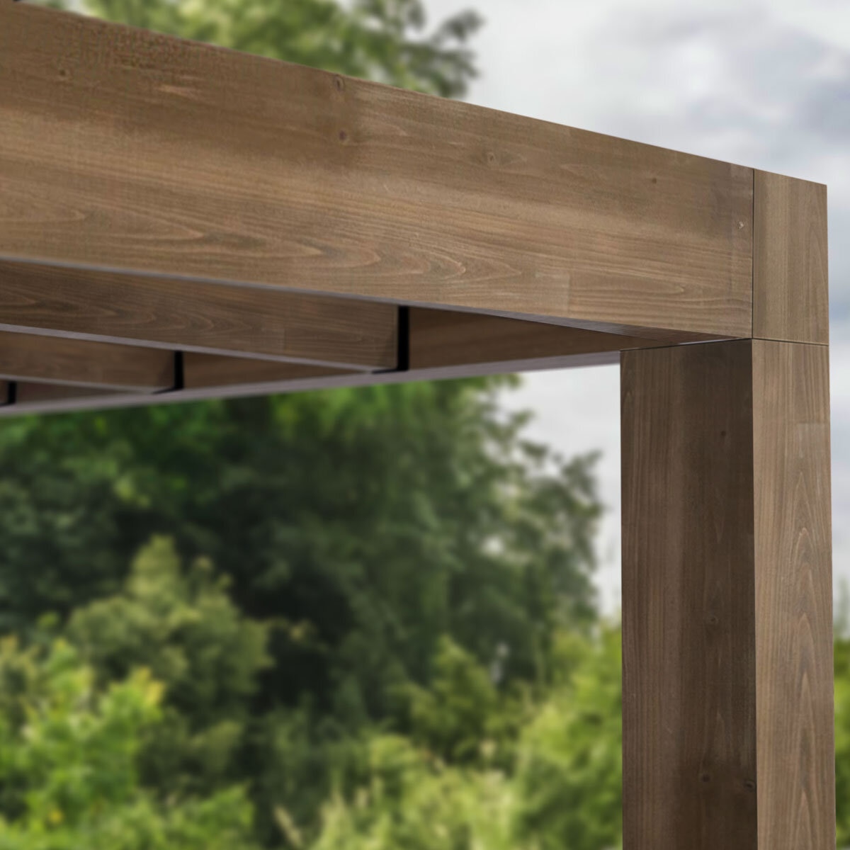 Palram Canopia Helsinki 9ft 10" x 28ft 3" (3m x 8.6m) Cedar Wood Patio Cover