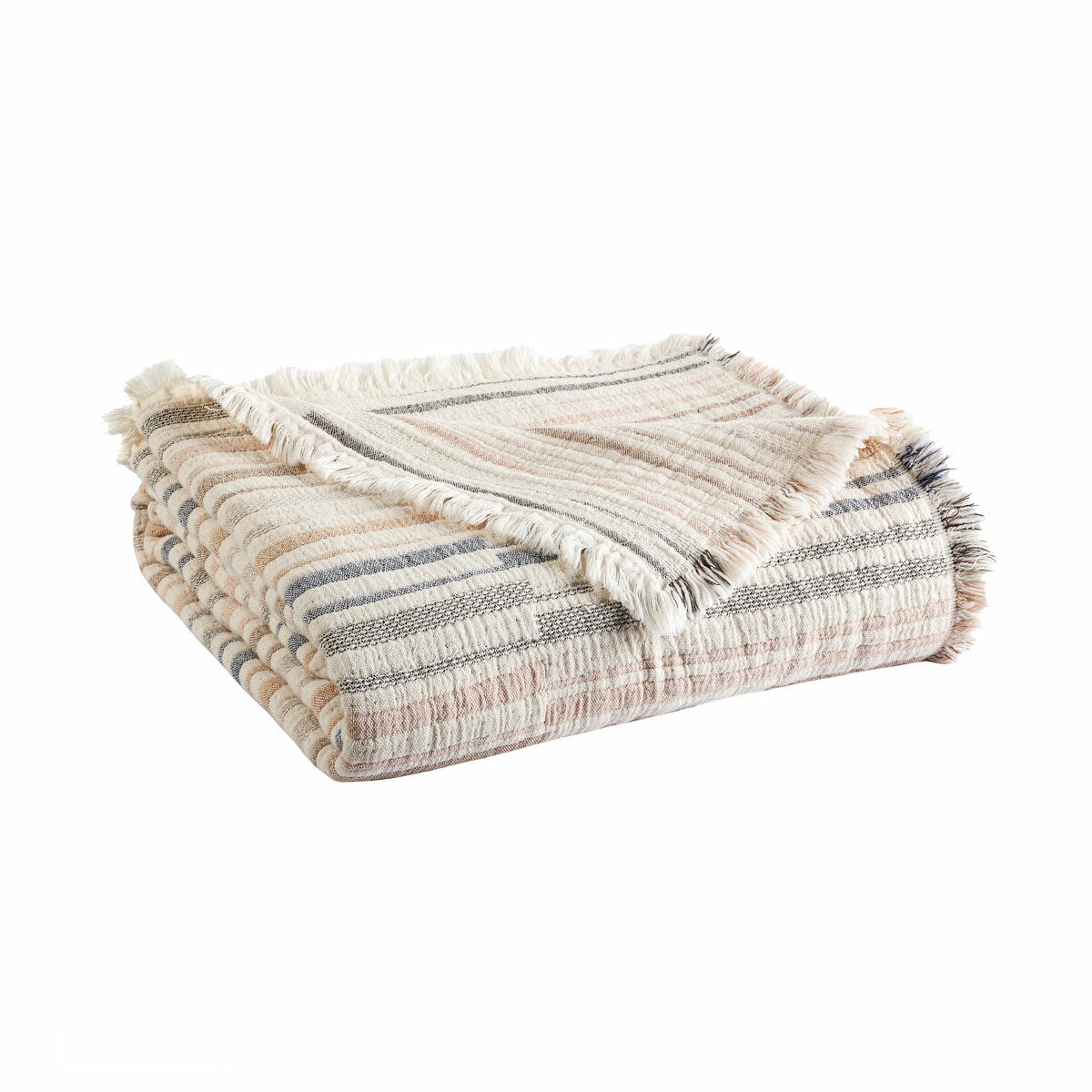 Life Comfort Reversible 100% Cotton Gauze Neutral Throw, 127 x 162 cm