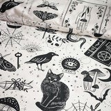 Catherine Lansfield Black Enchanted Witchcraft Single Duvet Cover Set